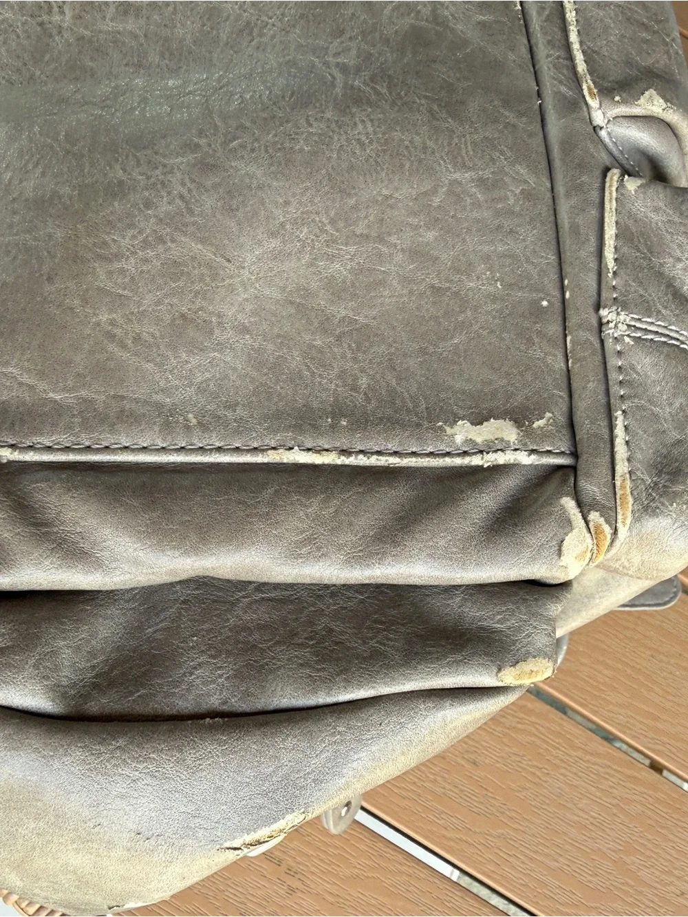 House of Flynn Leather-Style large Camera Bag - Gray